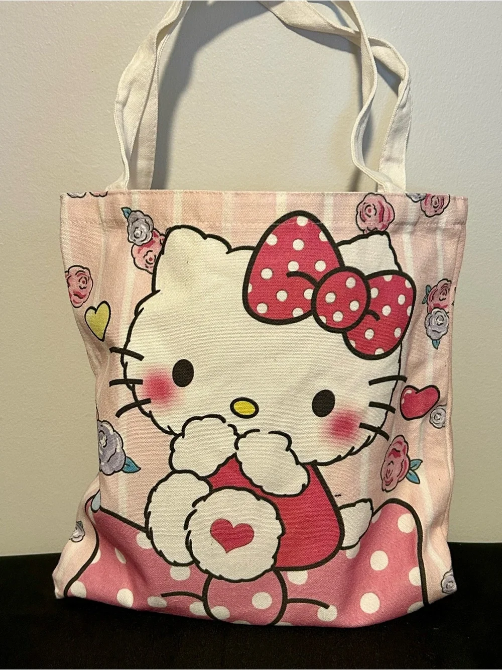 Hello Kitty Pink Tote Bag & Pink Travel Tumbler Set